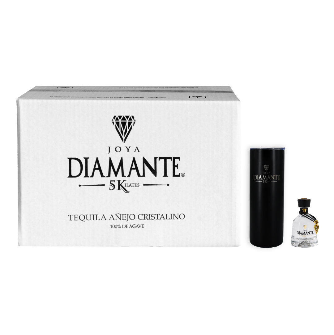 Caja Tequila Joya Diamante + Termo + Mini